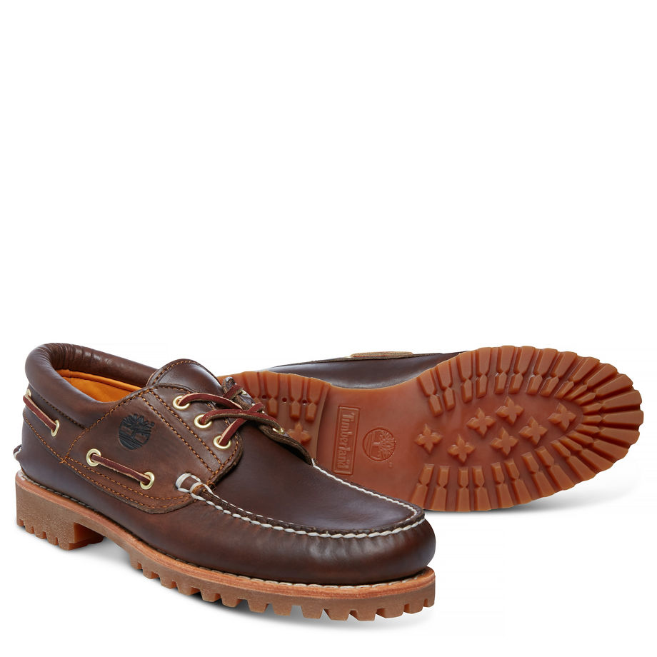 Timberland Men's 3-Eye Classic Lug Brown Brown Pull Up