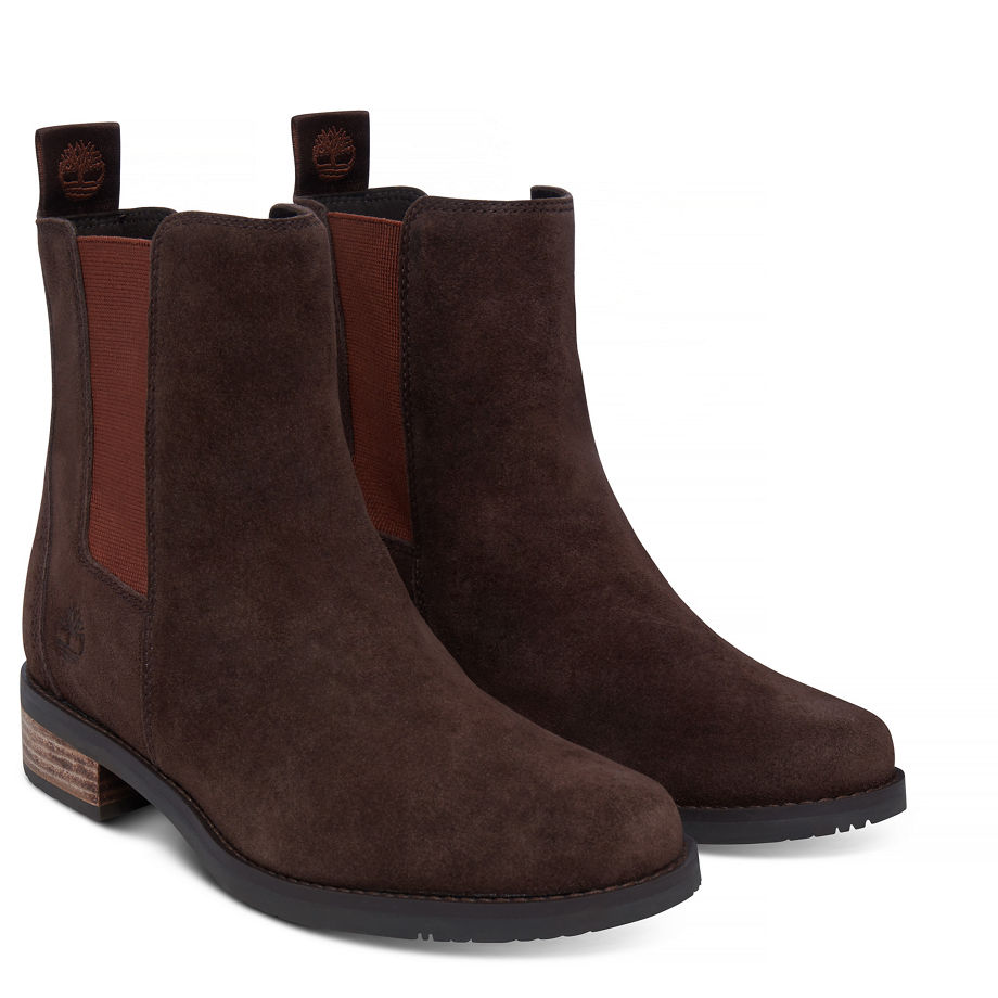 Timberland Women's Venice Park Boot Chocolate Dark Brown Suede
