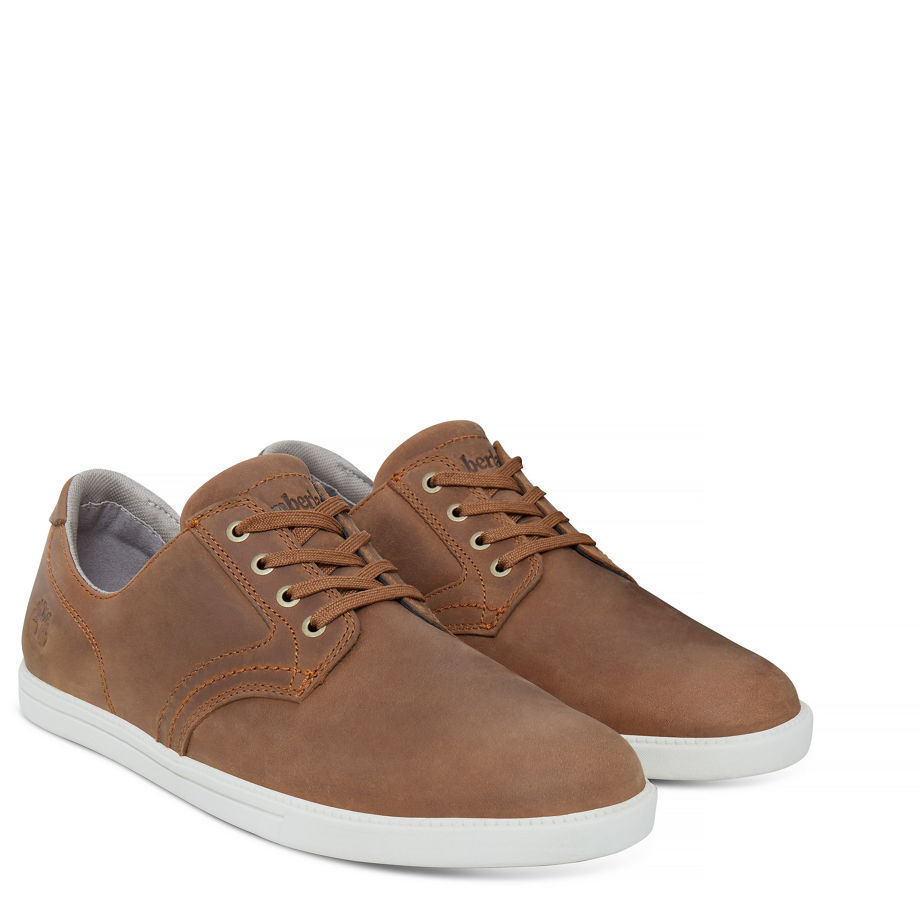Timberland Men's Fulk Low Profile Oxford Brown Dusty Saddleback Full Grain