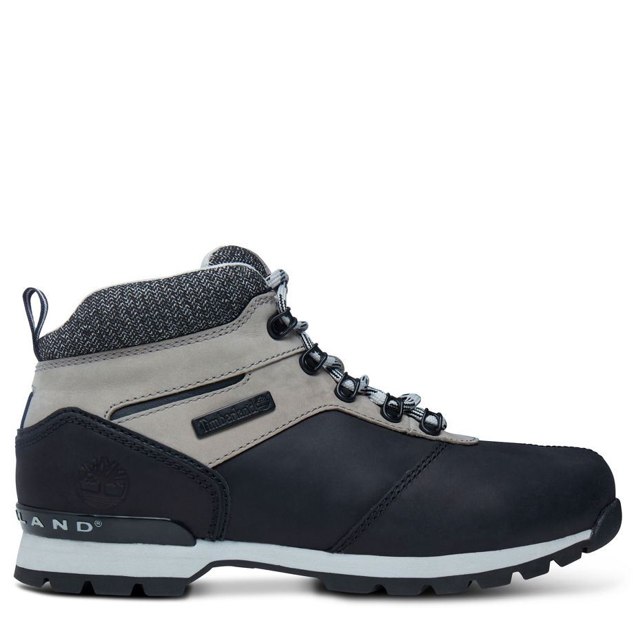 Timberland Men's Splitrock Mid Boot Black Black Connection Full Grain
