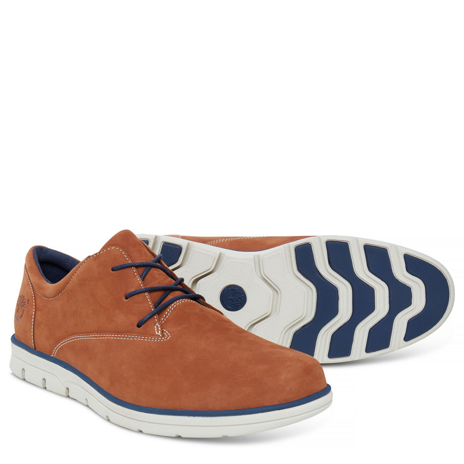 Timberland Men's Bradstreet Plain Toe Oxford Copper Saddle Nubuck