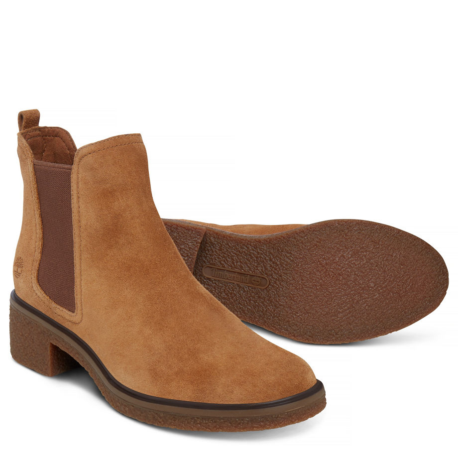 Timberland Women's Brinda Chelsea Tan Trapper Tan Suede