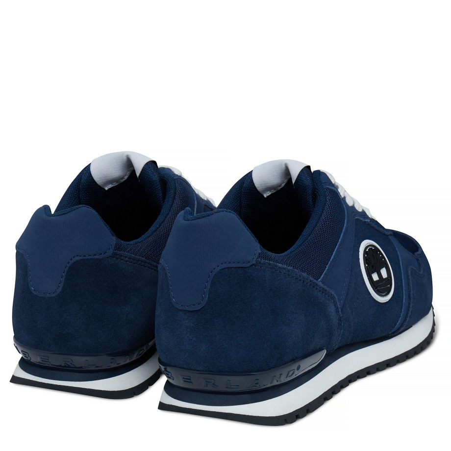 Timberland Men's Retro Runner Trainer Navy Black Iris Hammer Suede