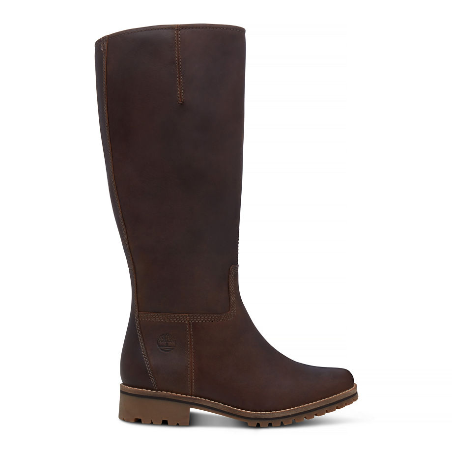 Timberland Women's Main Hill Tall Boot Brown Medium Brown Saddleback