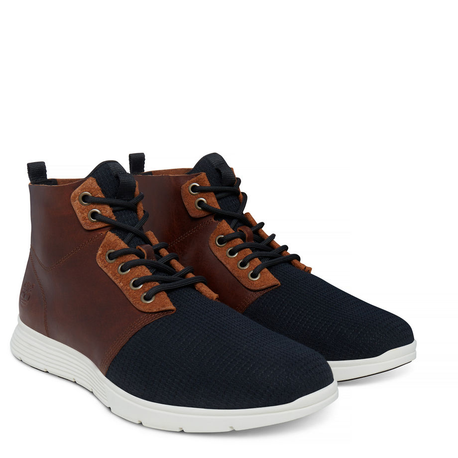 Timberland Men's Killington Leather/Fabric Chukka Brown Wheat Tbl Forty
