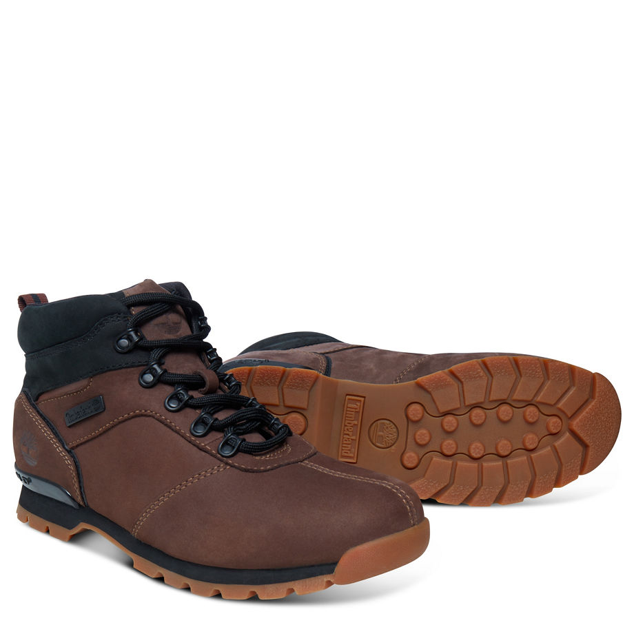 Timberland Men's Splitrock Mid Boot Brown Promo Brown Naturebuck Nubuck