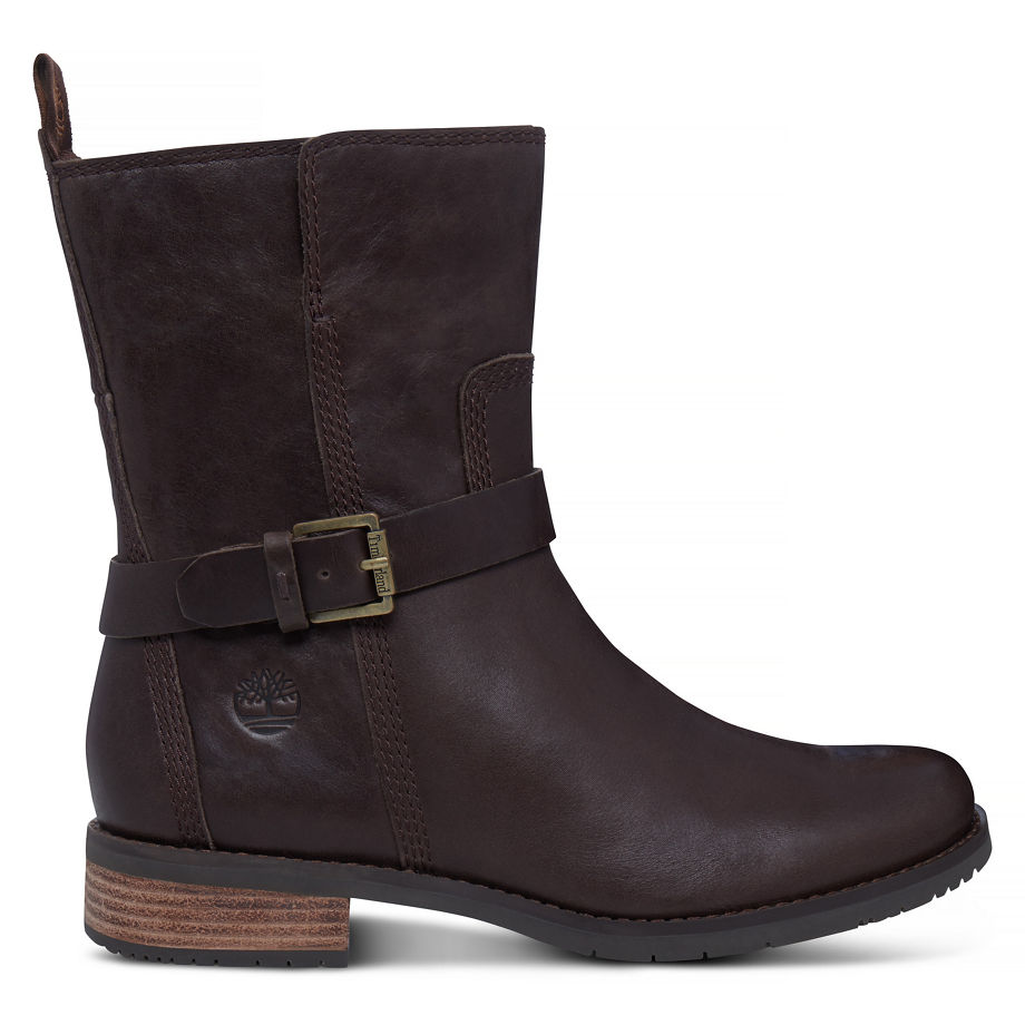 Timberland Women's Venice Park Biker Boot Vintage Brown Dark Brown Euro Vintage