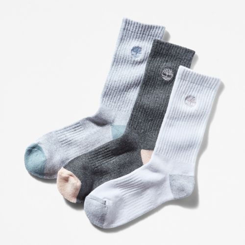 Timberland Women's Sagamore Beach Half Cushion Crew Socks - 3 Pack