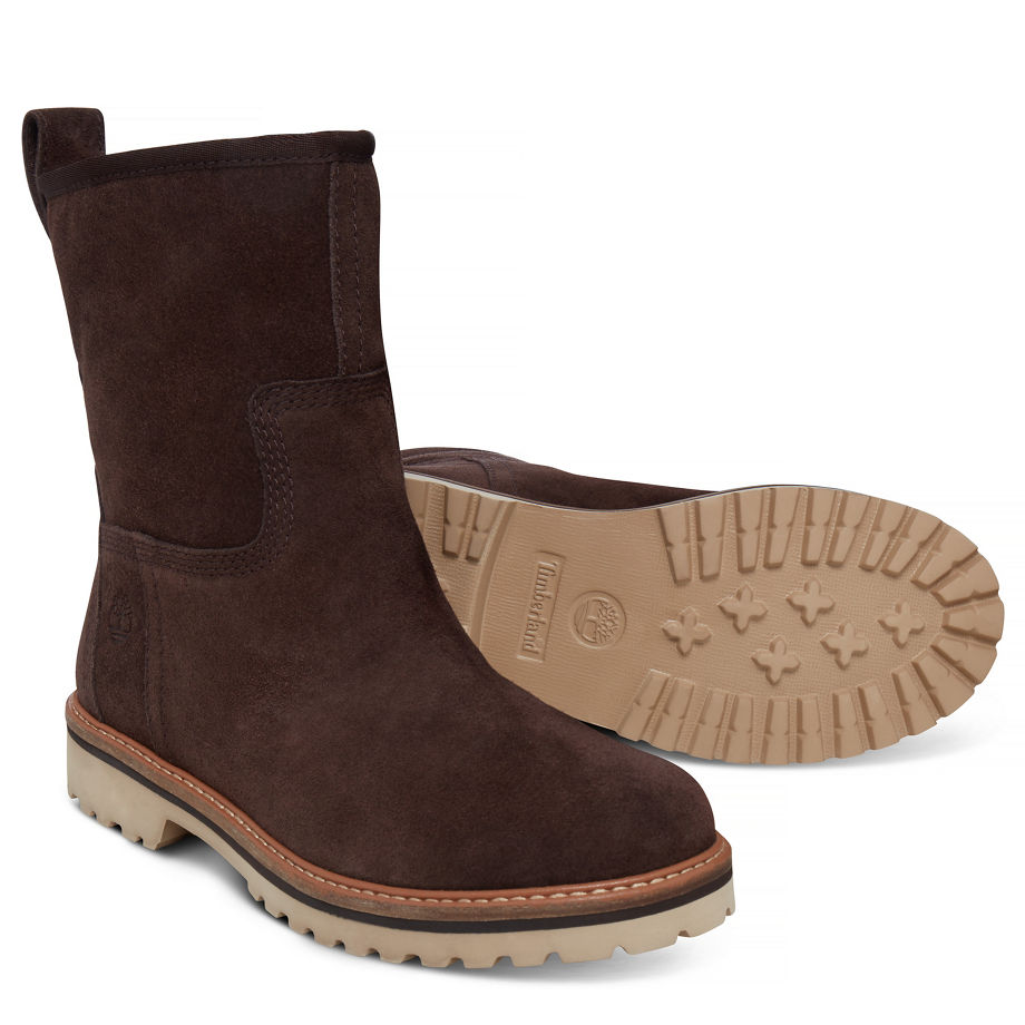 Timberland Women's Chamonix Valley Winter Boot Chocolate Dark Brown Suede