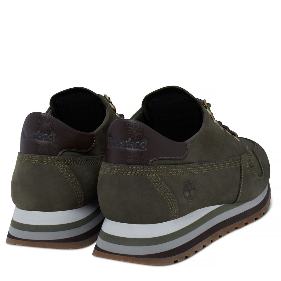 Timberland Women's Antwerp Air Leather Trainer Olive Olive Night