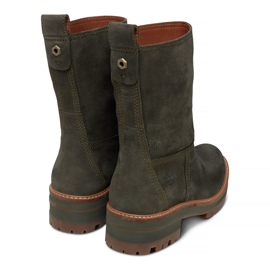 Timberland Women's Courmayeur Valley Pull-On Boot Olive Olive Night Earthybuck