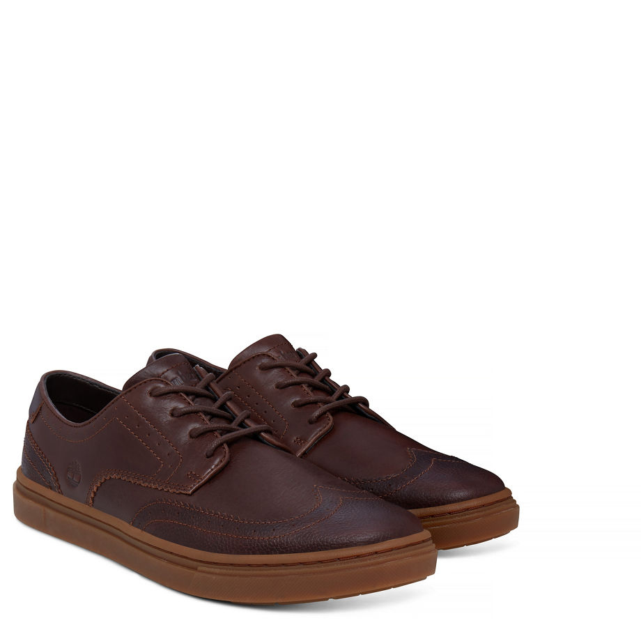 Timberland Men's 3.0 Cupsole Wingtip Oxford Vintage Brown Potting Soil Eastlook