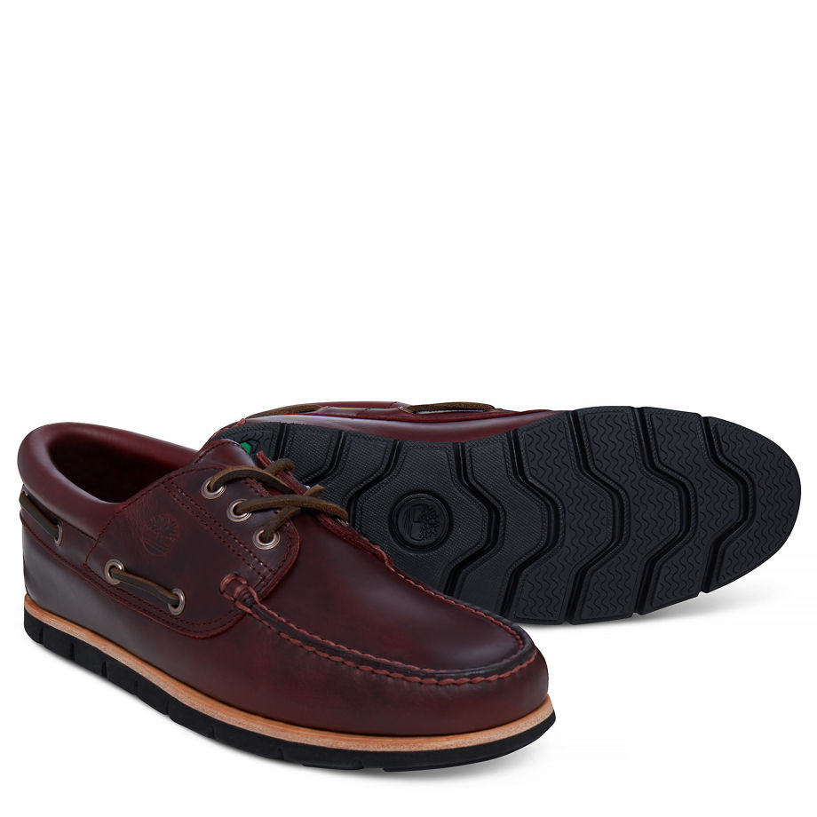 Timberland Men's Tidelands 3-Eye Boat Shoe Brown Redwood Brando