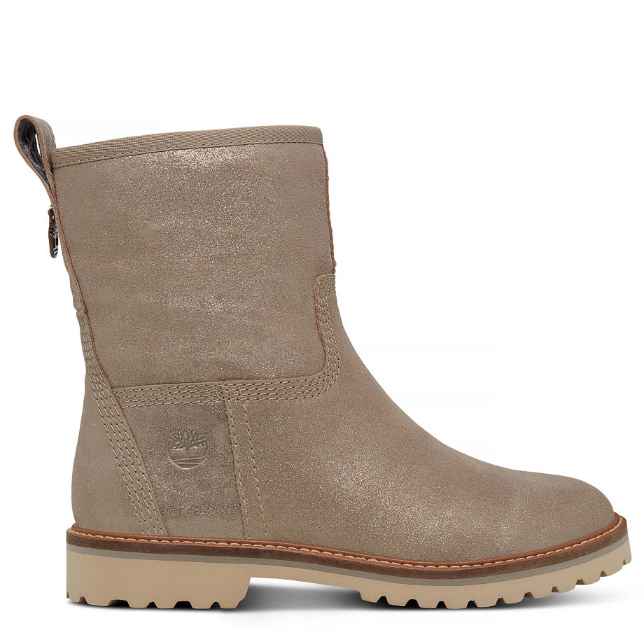 Timberland Women's Chamonix Valley Winter Boot Gold Gold Shiny Suede