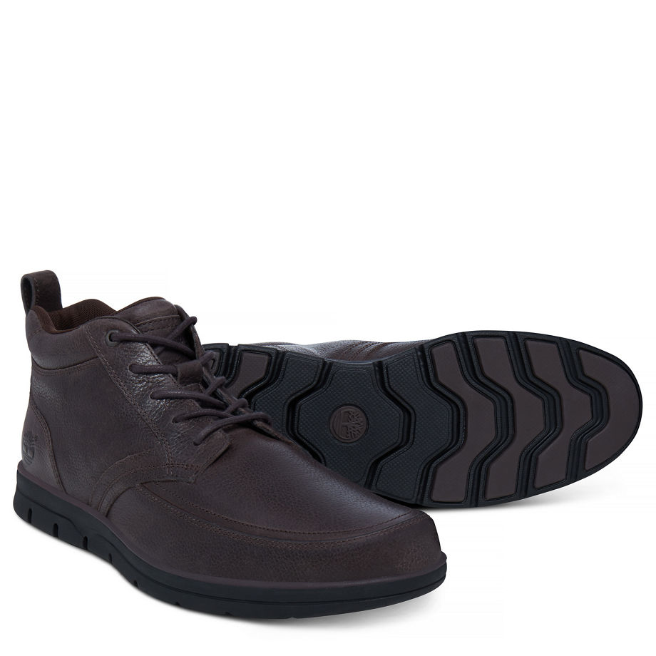 Timberland Men's Bradstreet Moc Toe Chukka Dark Brown Mulch Woodlands