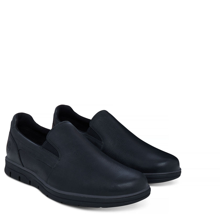 Timberland Men's Bradstreet Slip On Oxford Black Jet Black Woodlands