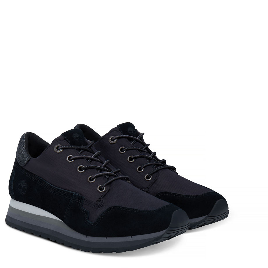 Timberland Women's Antwerp Air Trainer Black Jet Black Suede
