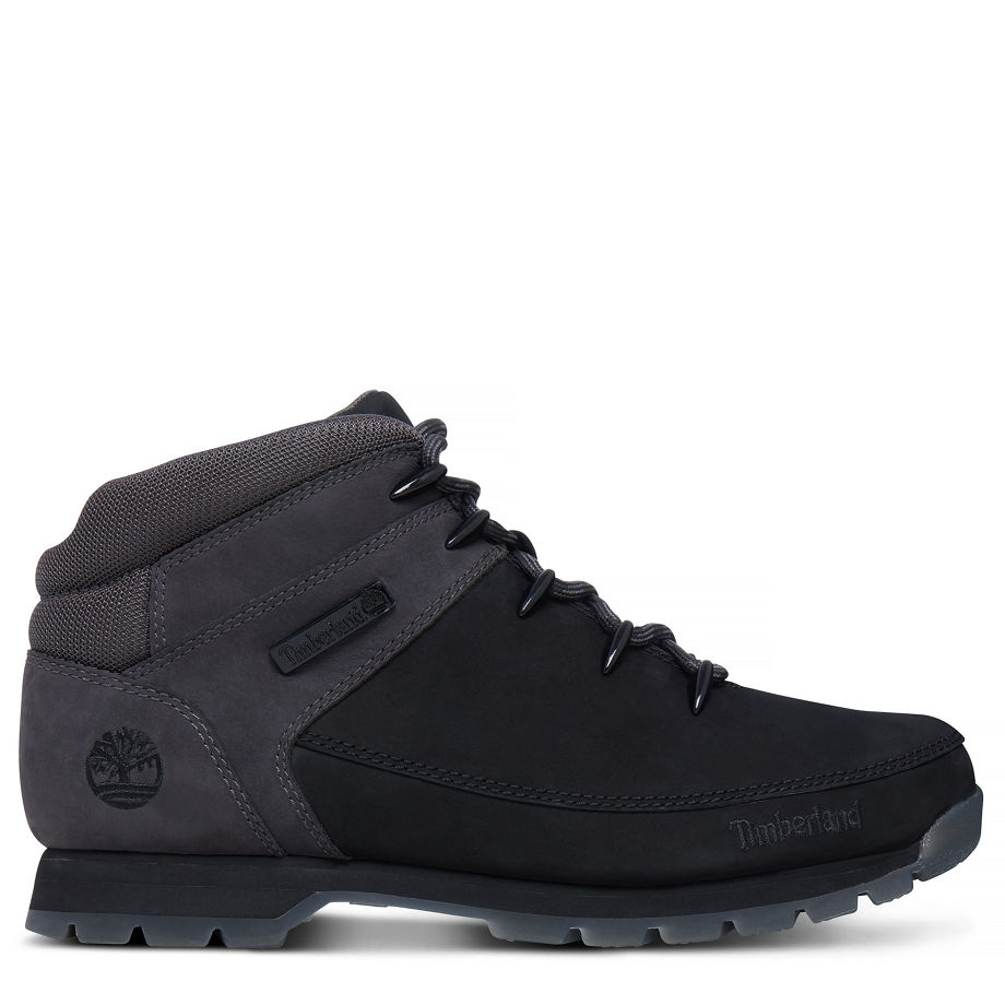 Timberland Men's Euro Sprint Hiker Boot Black Jet Black/Grey