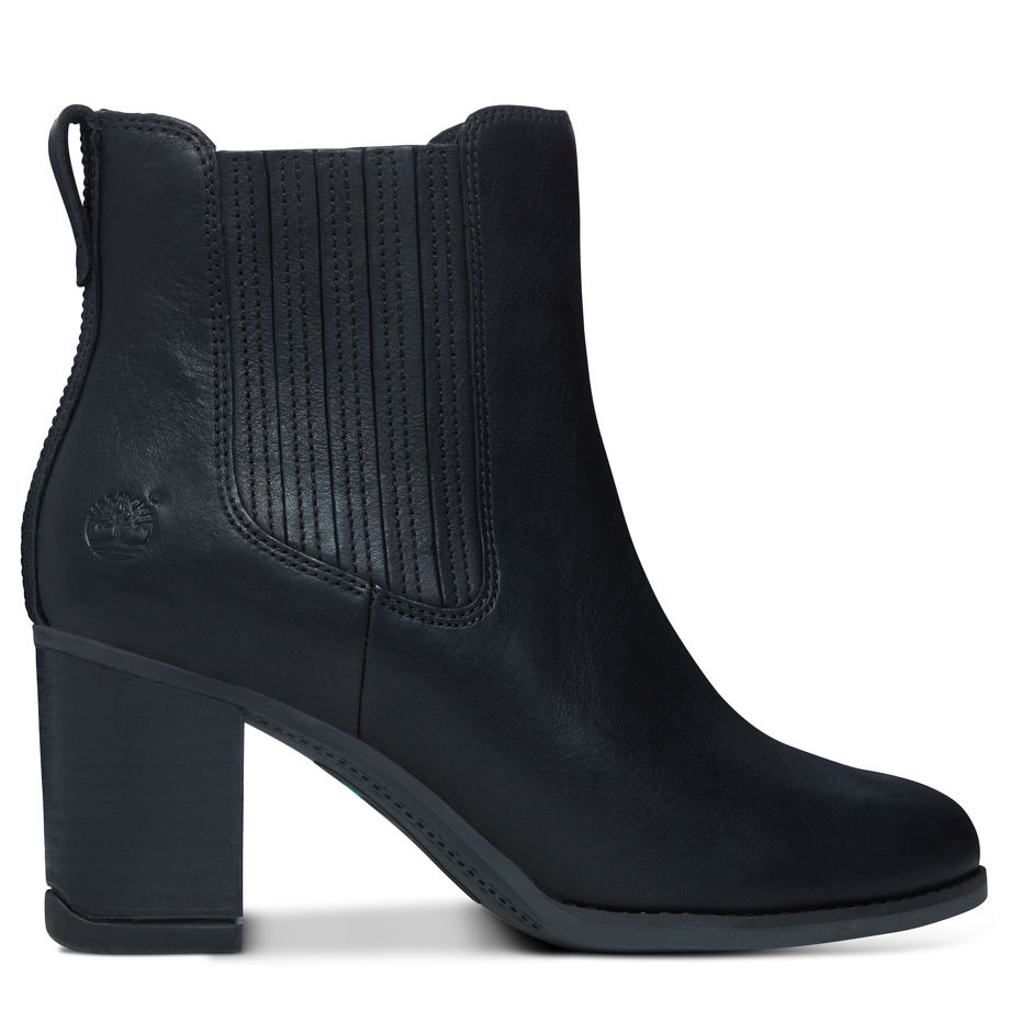 Timberland Women's Atlantic Heights Leather Chelsea Black Jet Black Forty