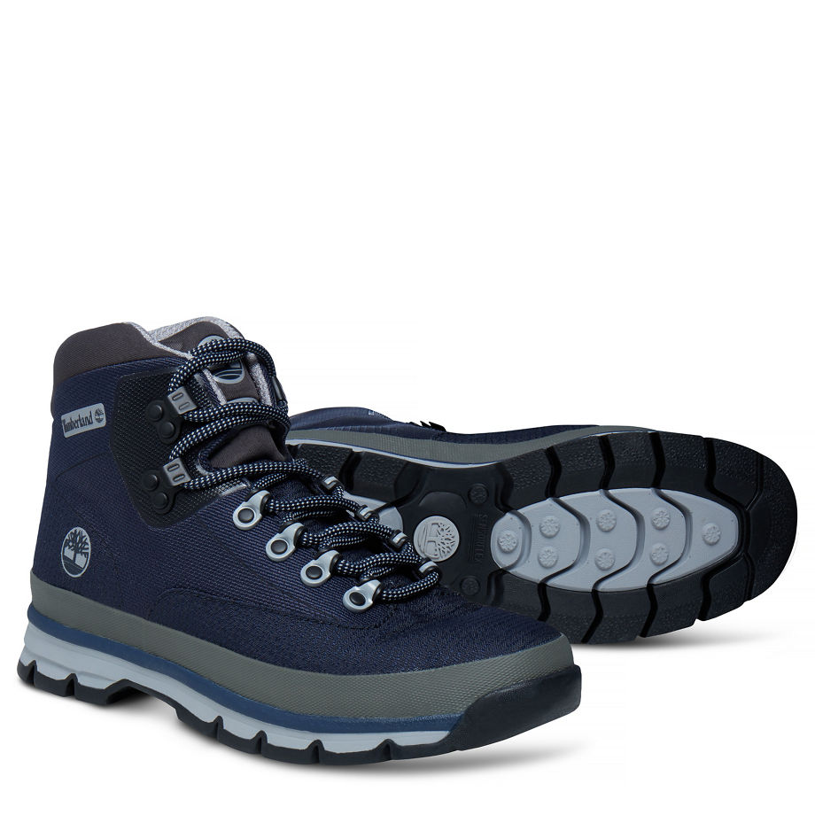 Timberland Men's Euro Hiker Jacquard Boot Navy Black Iris Jaquard