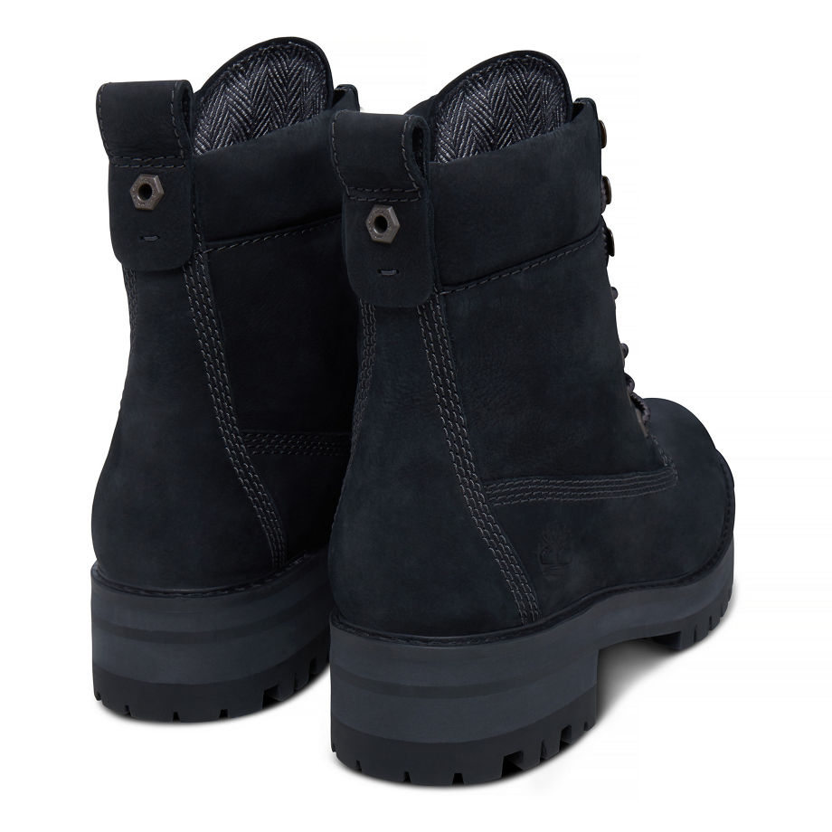 Timberland Women's Courmayeur Valley Lace-Up Boot Black Black Earthybuck W/Black Charred Suede