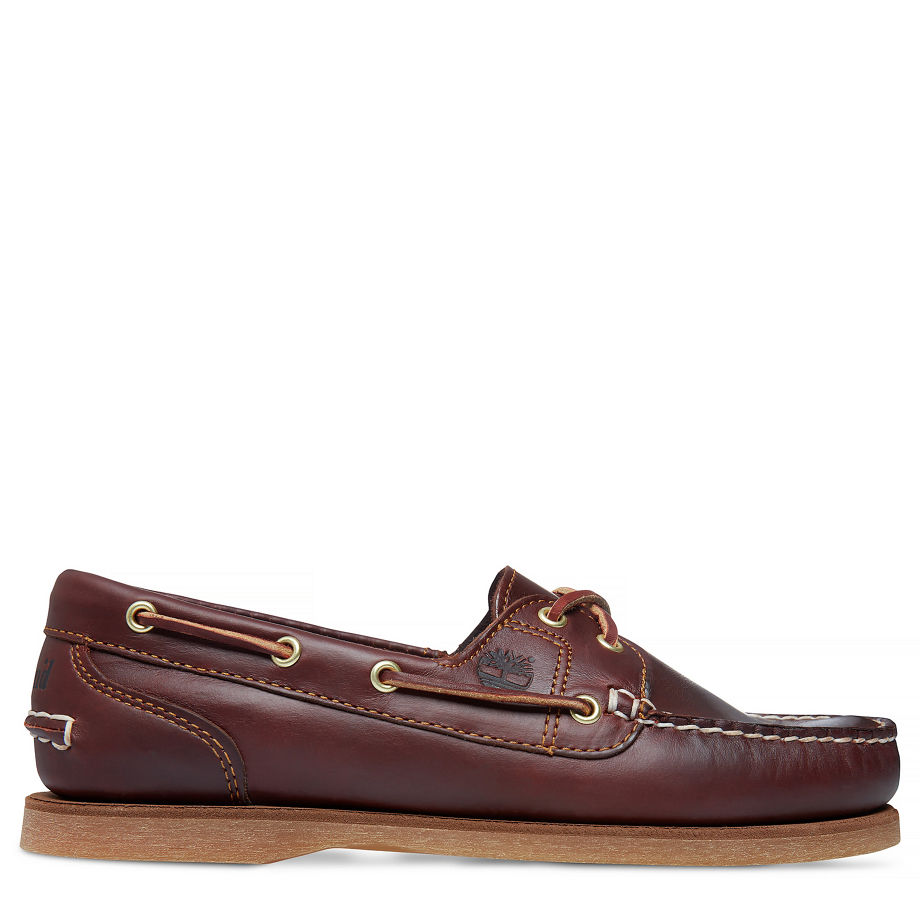 Timberland Women's 2-Eye Classic Boat Shoe Brown Rootbeer Smooth