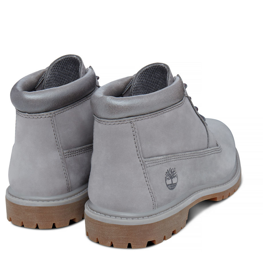 Timberland Women's Nellie Chukka Boot Steeple Grey Steeple Grey Waterbuck W/Steeple Grey Metallic Collar