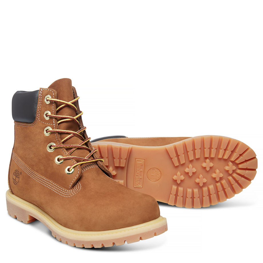 Timberland Women's 6-Inch Premium Boot Brown Rust Waterbuck