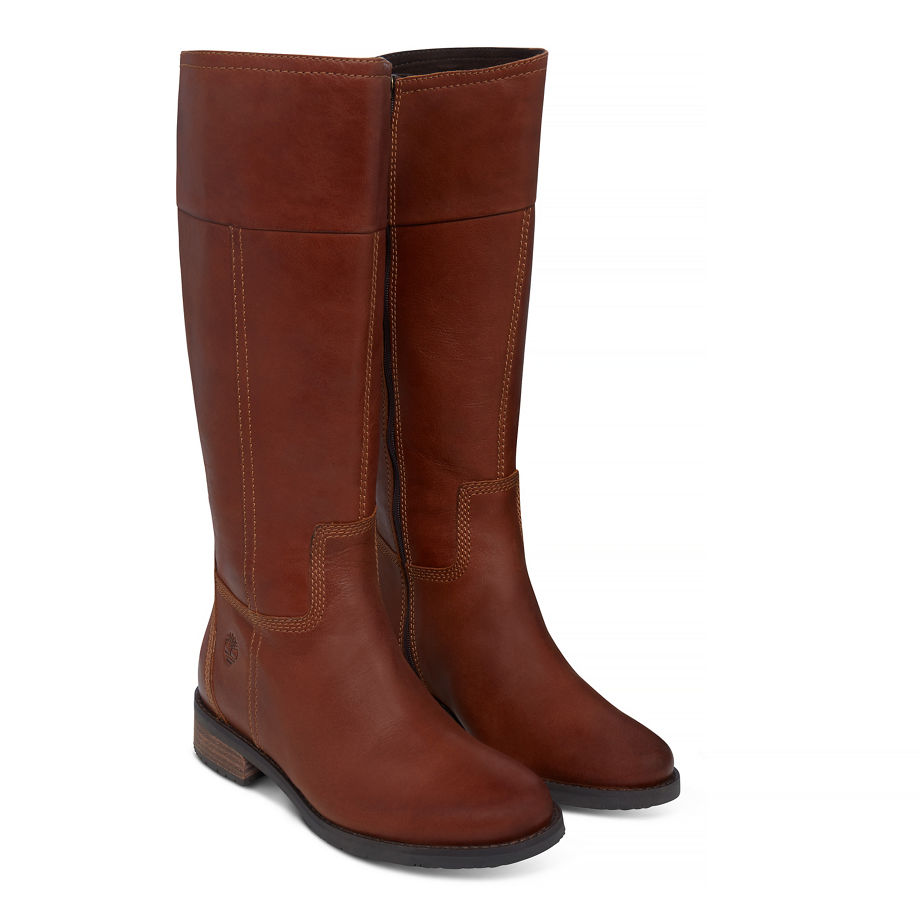 Timberland Women's Venice Park Tall Boot Brown Medium Brown Euro Vintage