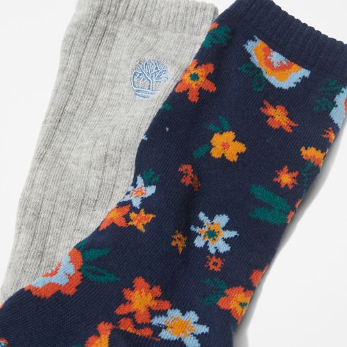 Timberland Women's 2-Pack Multi-Floral Crew Socks