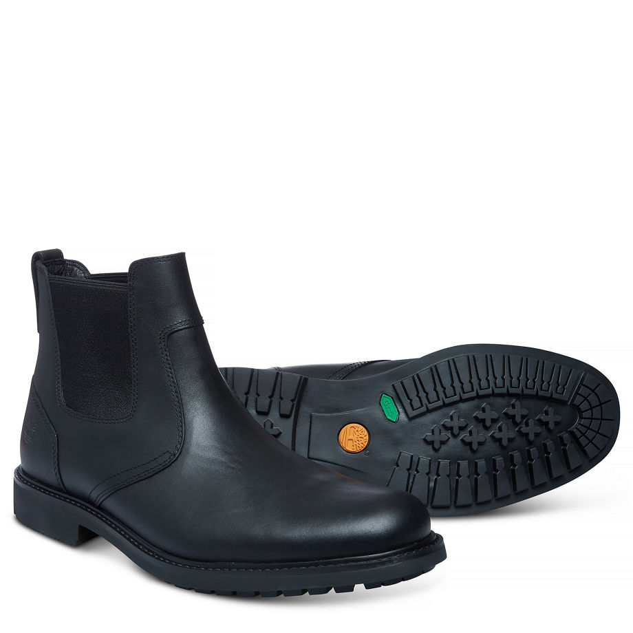 Timberland Men's Stormbuck Chelsea Boot Black Black Smooth
