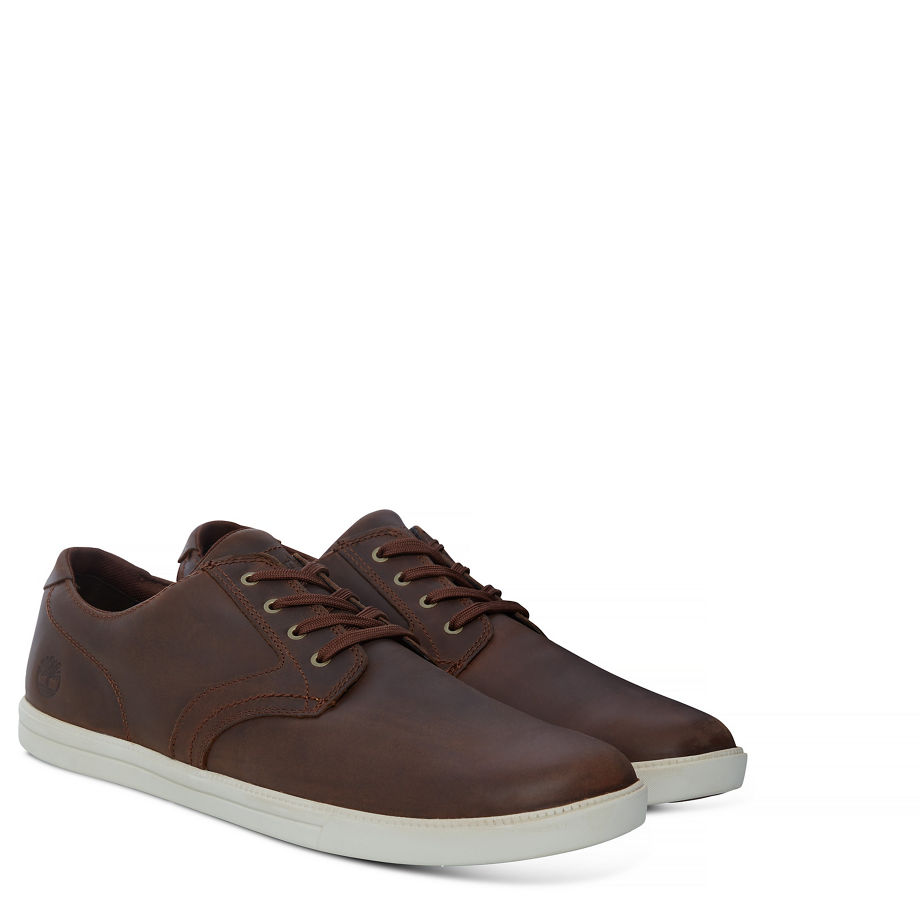 Timberland Men's Fulk Low Profile Oxford Dark Brown Gaucho Saddleback Full Grain