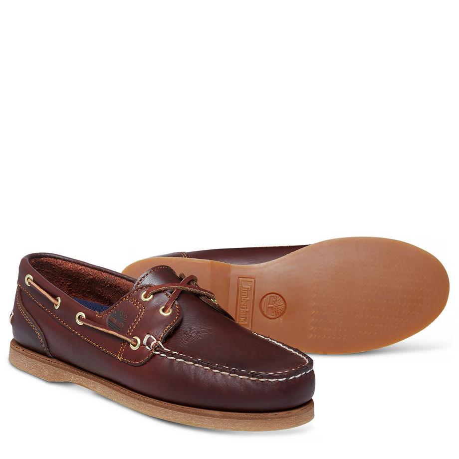 Timberland Women's 2-Eye Classic Boat Shoe Brown Rootbeer Smooth