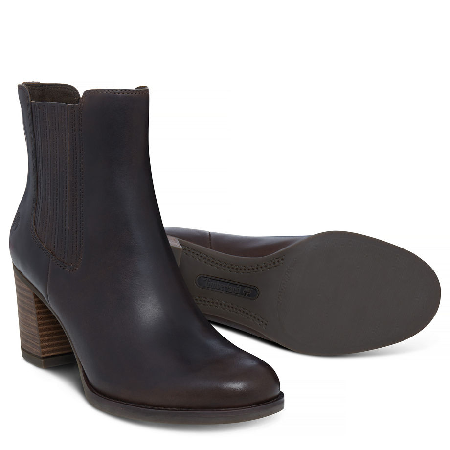 Timberland Women's Atlantic Heights Chelsea Dark Brown Canteen Forty