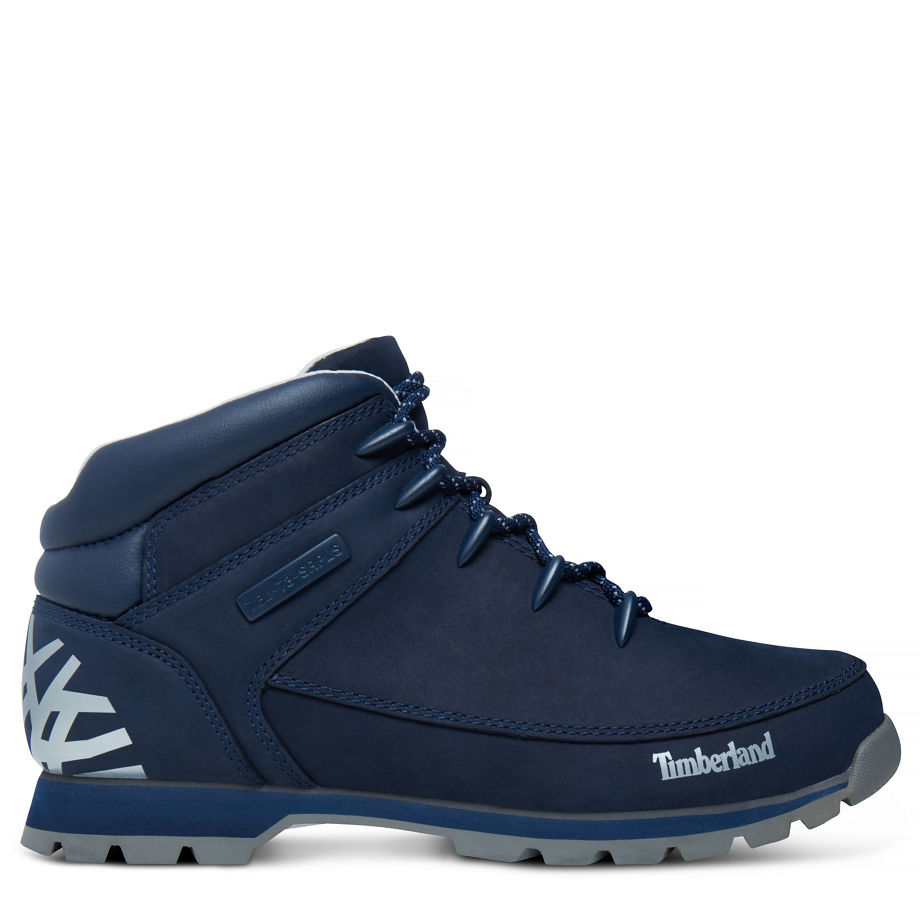 Timberland Men's Euro Sprint Hiker Mid Boot Navy Black Iris Nubuck