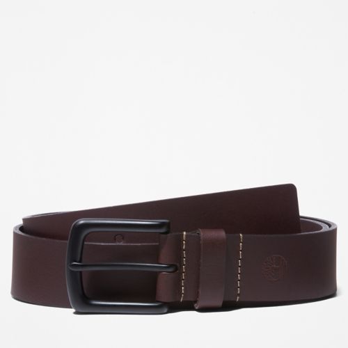 Timberland Men's Black-Buckle Leather Belt