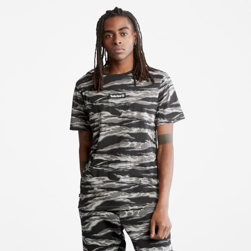 Timberland Men's White Tiger Camo-Print T-Shirt