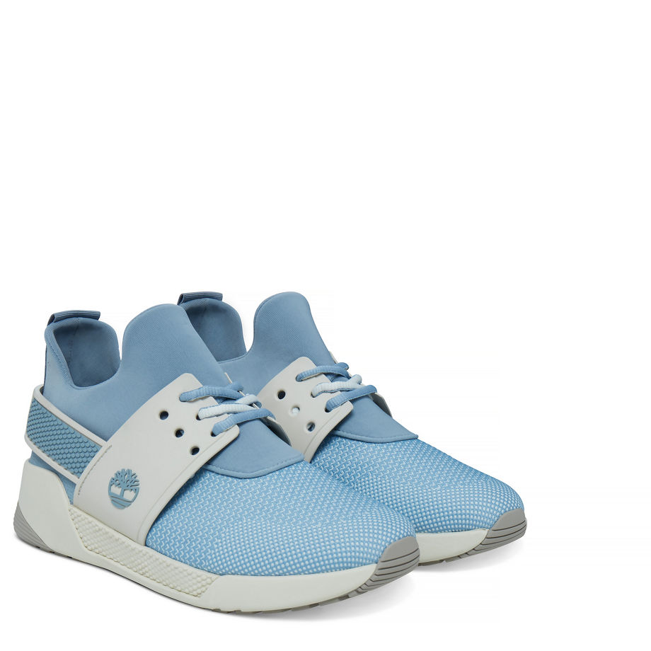 Timberland Women's Kiri Up Knit Sneaker Pastel Blue Arona