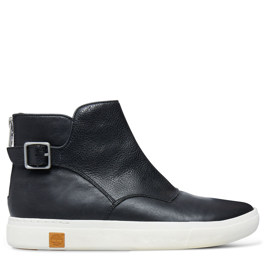 Timberland Women's Amherst Buckle Chelsea Black Jet Black Euroveg Full Grain
