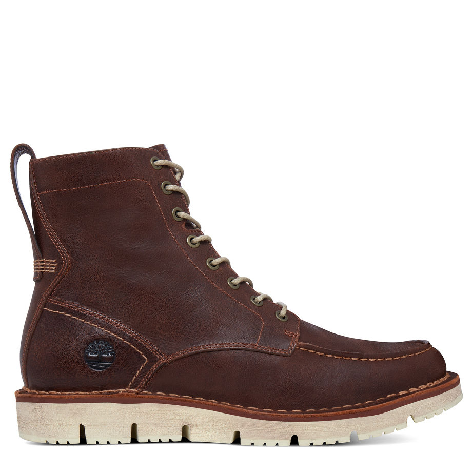 Timberland Men's Westmore Moc Toe Boot Brown Tortoise Shell Dusk