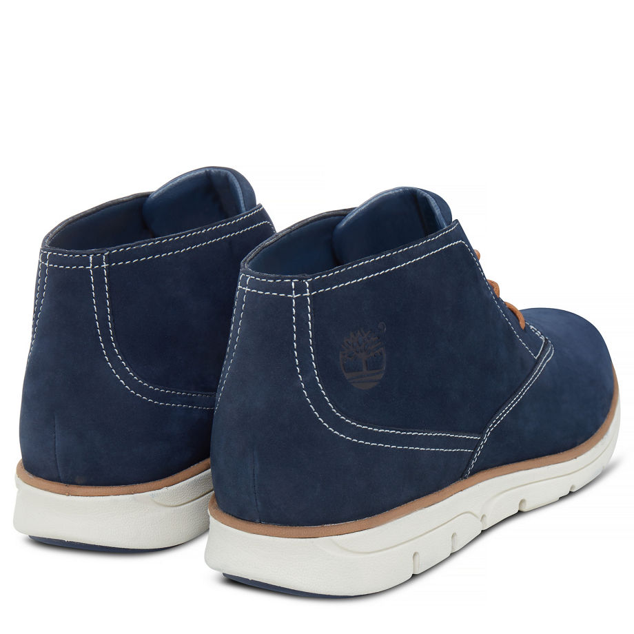 Timberland Men's Bradstreet Plain Toe Chukka Navy Black Iris Nubuck