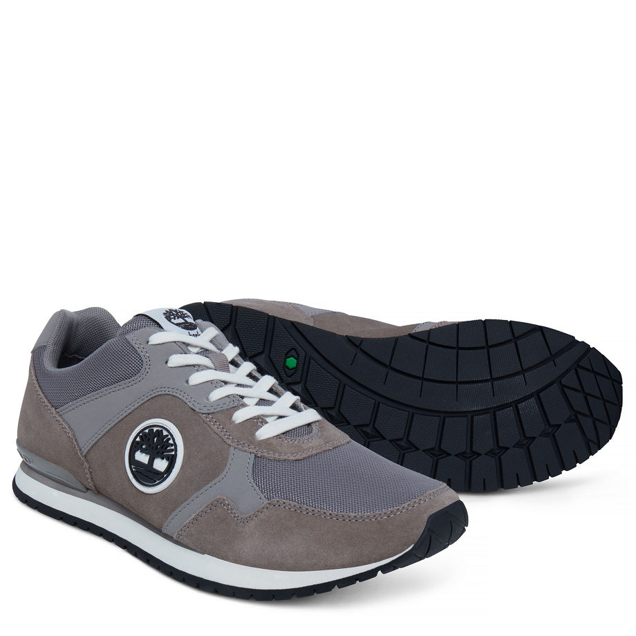 Timberland Men's Retro Runner Trainer Greige Falcon Hammer Suede