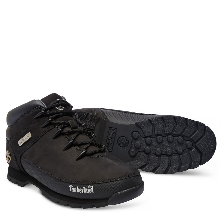 Timberland Men's Euro Sprint Hiker Black Black Nubuck