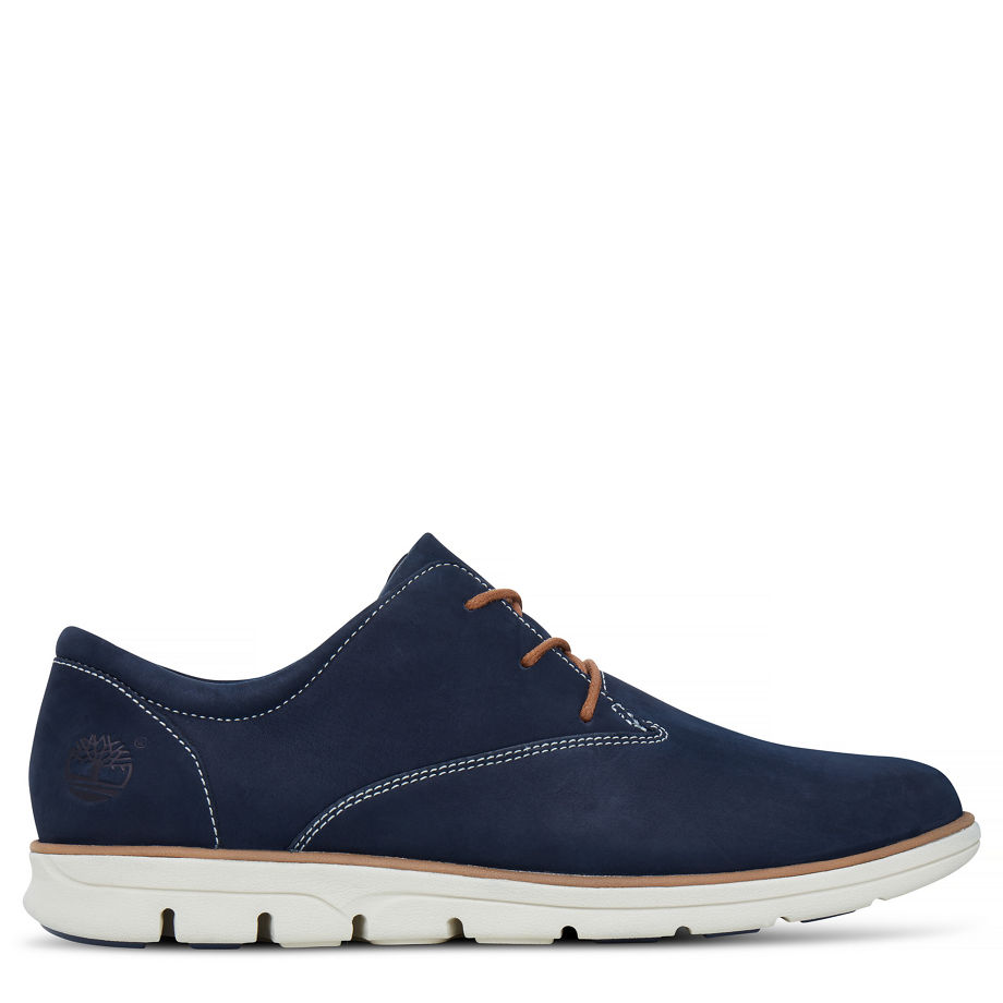 Timberland Men's Bradstreet Plain Toe Oxford Navy Black Iris Nubuck