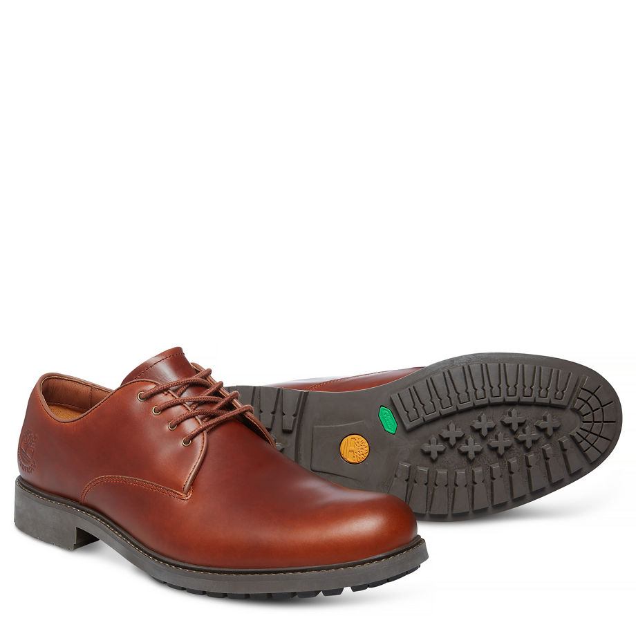 Timberland Men's Stormbuck Plain Toe Oxford Brown Tan Fg