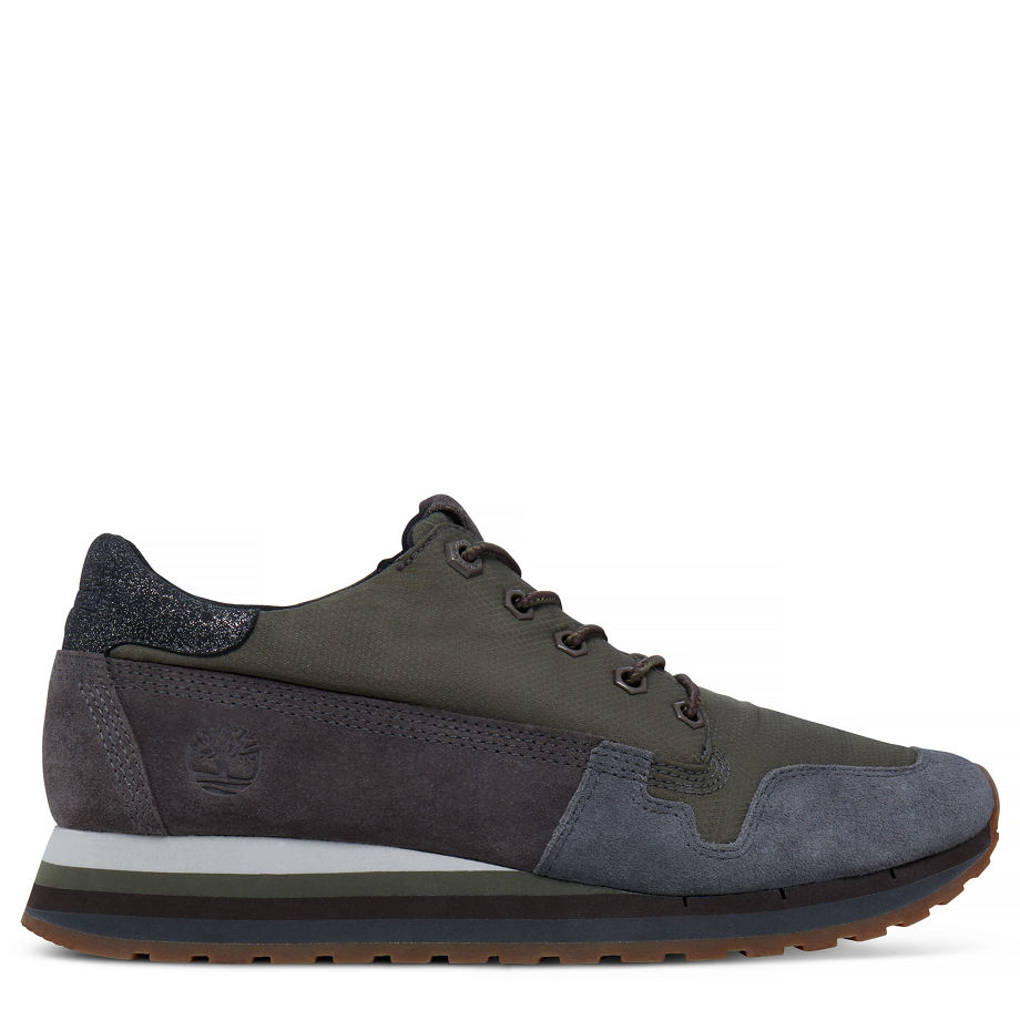 Timberland Women's Antwerp Air Trainer Brown/Green Mulch/Forged Iron Suede