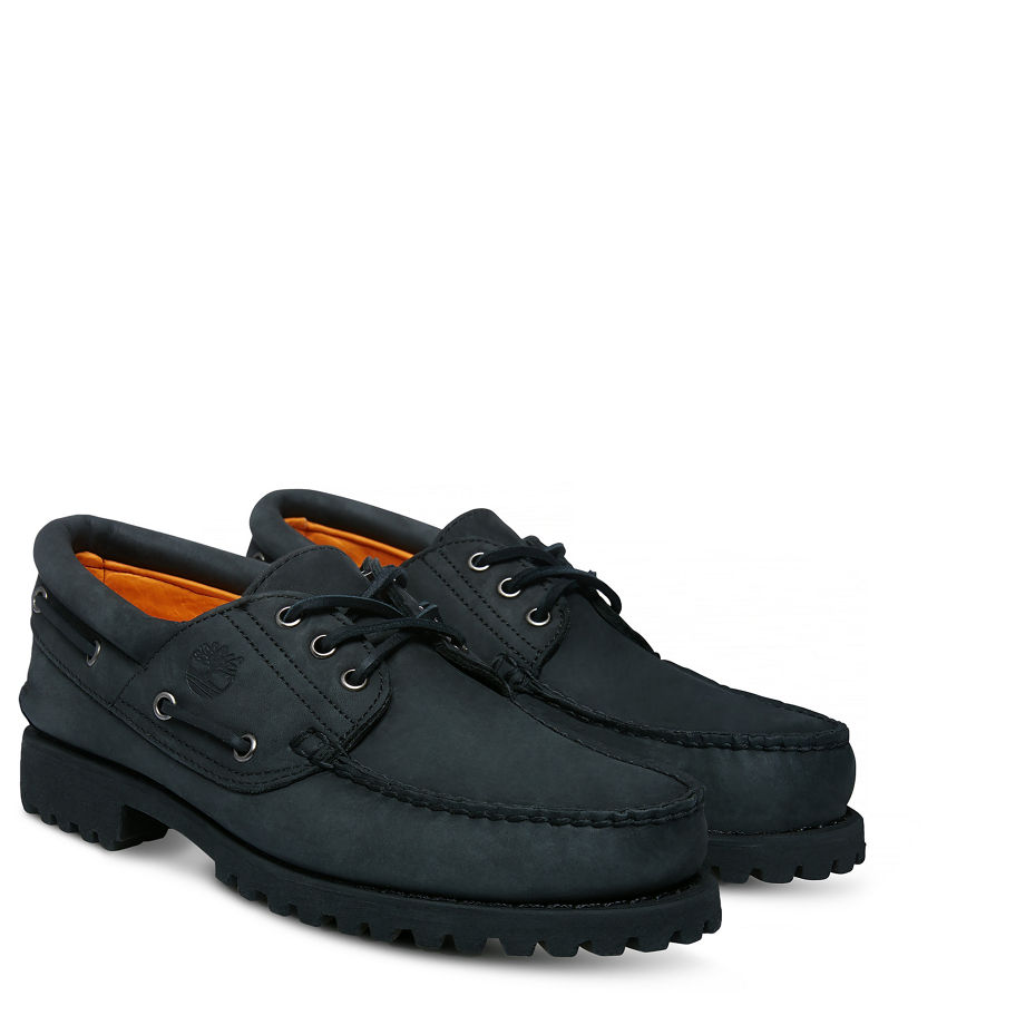 Timberland Men's 3-Eye Classic Lug Black Black Nubuck