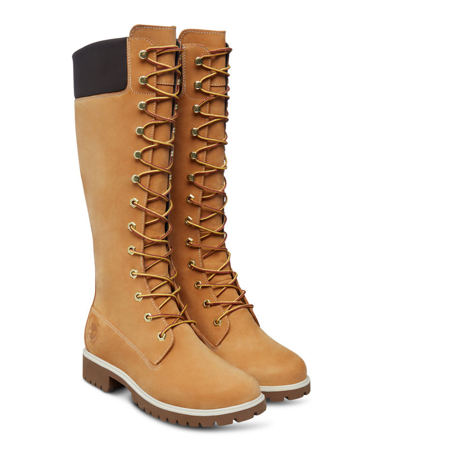 Timberland Women's Premium 14-Inch Boot Yellow Wheat Nubuck