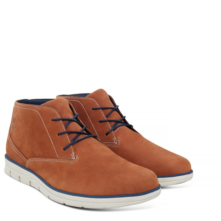 Timberland Men's Bradstreet Plain Toe Chukka Copper Saddle Nubuck