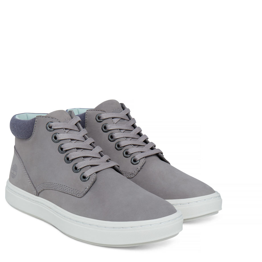 Timberland Women's Londyn Chukka Grey Grey Nubuck W/ Wool Collar